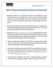 Why property inspection report is required
