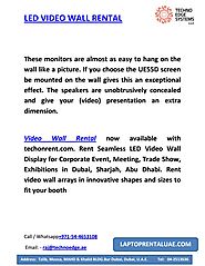 LED video wall rental - Video wall Hire in Dubai,UAE by Techno Edge Systems L.L.C - Issuu