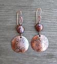 Etched Copper Earrings
