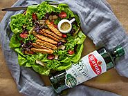 Tempeh and Grilled Mushrooms Salad