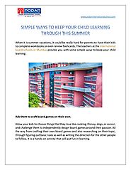 SIMPLE WAYS TO KEEP YOUR CHILD LEARNING THROUGH THIS SUMMER