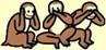 animated three monkeys cliparts