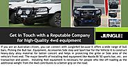 Get in touch with a Reputable Company for high-quality 4wd equipment