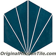 Blue Hexagon Cement Tile - Original Mission Tile