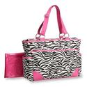 Best Zebra Print Diaper Bag for a Girl or Boy - Lots of colors to choose from like hot pink, green, purple, red and b...