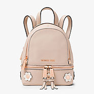 MICHAEL Michael Kors Rhea Mini Floral Applique Leather Backpack Pink