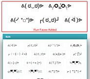 Run Faces & Text Symbols ᕕ( ͡° ͜ʖ ͡°)ᕗ Lenny Face Text Emoji Generator