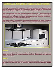 Guidelines for Hiring the Best Appliance Repair Company