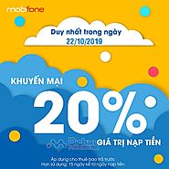 Khuyến mãi Mobifone tặng 20% giá trị thẻ nạp ngày 22/10/2019