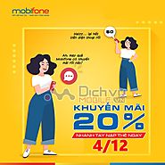 Mobifone khuyến mãi toàn quốc, tặng 20% thẻ nạp ngày 4/12/2019