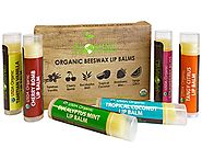 USDA Organic Lip Balm by Sky Organics – 6 Pack Assorted Flavors –- With Beeswax, Coconut Oil, Vitamin E. Best Lip Plu...
