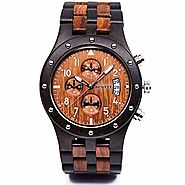 Bewell W109D Sub-dials wooden watch