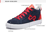 High-top Men's Street Style Mixed Color Casual Shoes - OPP France Shoes