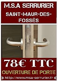 Serrurier Saint Maur Des Fossés - Intervention 78€
