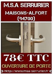 Serrurier Maisons Alfort - Déplacement 39€ - 24H24