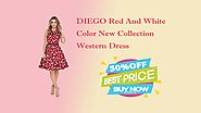 fashionothon DIEGO Red And White Color New Collection Western Dress