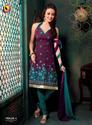 Raani Pink and Rama Blue color cotton salwar suit