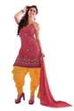 Fascinating Light Pink and Bright Yellow colour Salwar Suit