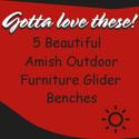 Amish Outdoor Furniture Glider Benches