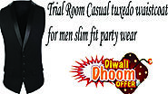 Xclusiveoffer Trial Room Casual tuxedo waistcoat for men slim fit party wear.
