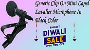Xclusiveoffer Generic Clip On Mini Lapel Lavalier Microphone In Black Color.