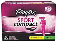 Playtex Sport Compact Athletic Tampons for Heavy Flow and Swimming
