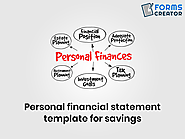 Personal Financial Statement Template for Savings
