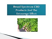 Broad Spectrum CBD Products And The Entourage Effect