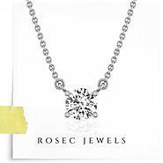 Solitaire Diamond Pendant, Tiny Diamond Necklace, Minimalist Gold Bridal Pendant with Chain