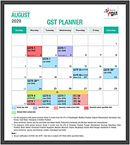 GST Compliance Calendar August 2020
