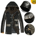 Hooded Shearling Coat for Men CW877137
