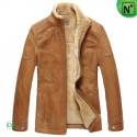 Fur Lined Mens Leather Jacket CW829120 - M.CWMALLS.COM