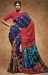 Likeable Multicolor Digital Print Work Silk Saree For Party