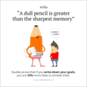 "A dull pencil is greater than the sharpest memory."