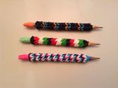 New Rainbow Loom Pencil or Crochet Hook Cover Cozy Grip or Bracelet or Zipper Pull