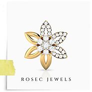 Elegant Flower Stud Earring, 14k Yellow or Rose Gold Diamond Screw Back Earring, Open Flower Studs for Women