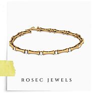 Minimal Tennis Bracelet for Women, IJ-SI Color Clarity Diamond Link Chain Bracelet