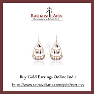 Buy Gold Earrings Online India | Ratnavaliarts