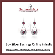 Buy Silver Earrings Online in India | Ratnavaliarts