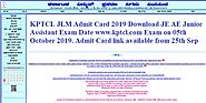 KPTCL JLM Admit Card 2019 Download JE AE Junior Assistant Exam Date www.kptcl.com