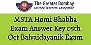 MSTA Homi Bhabha Exam Answer Key 05th Oct 2019 Exam