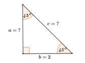 Math test in special right triangles