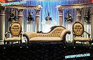 French Style Wedding Stage Loveseat Chairs