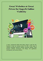 Great Websites at Great Prices for Superb Online Visibility