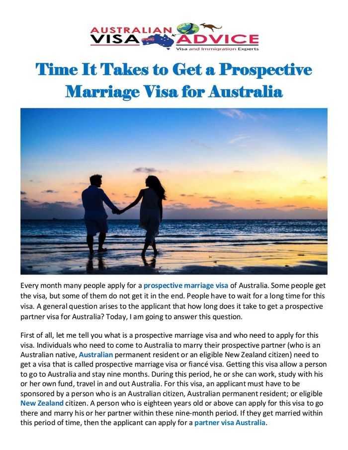 Prospective Marriage Visa Australia A Listly List