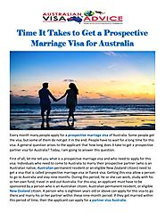Time It Takes to Get a Prospective Marriage Visa for Australia