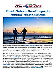 Time It Takes to Get a Prospective Marriage Visa for Australia