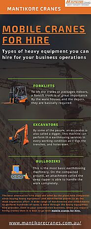 Mobile Cranes For Hire