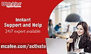 McAfee Activate - enter product key