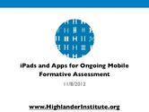 iPad and Formative Assessment